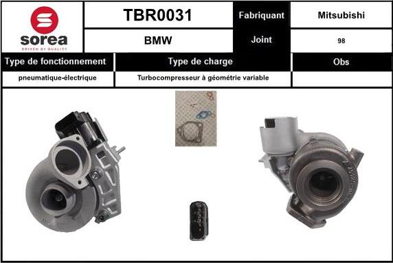 EAI TBR0031 - Turbocompresseur, suralimentation cwaw.fr