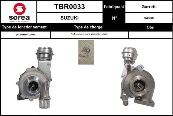 EAI TBR0033 - Turbocompresseur, suralimentation cwaw.fr