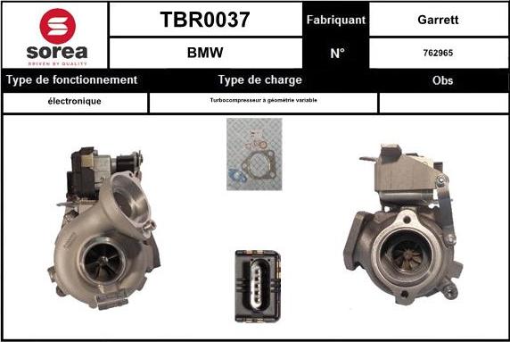 EAI TBR0037 - Turbocompresseur, suralimentation cwaw.fr