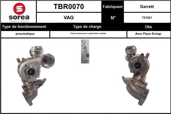 EAI TBR0070 - Turbocompresseur, suralimentation cwaw.fr