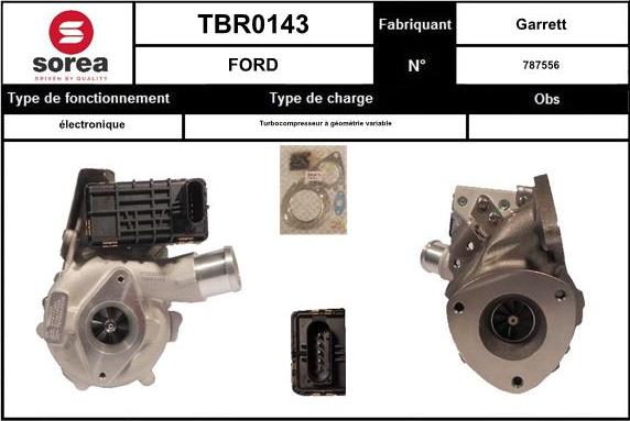 EAI TBR0143 - Turbocompresseur, suralimentation cwaw.fr