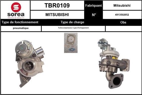 EAI TBR0109 - Turbocompresseur, suralimentation cwaw.fr