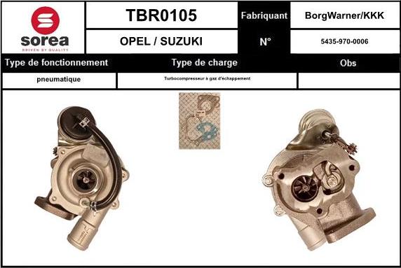 EAI TBR0105 - Turbocompresseur, suralimentation cwaw.fr