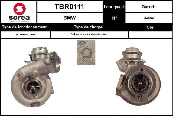 EAI TBR0111 - Turbocompresseur, suralimentation cwaw.fr