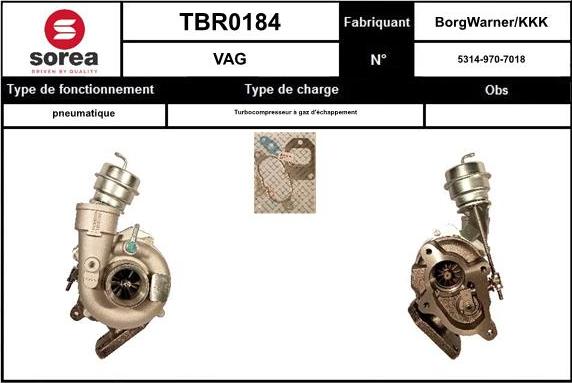 EAI TBR0184 - Turbocompresseur, suralimentation cwaw.fr