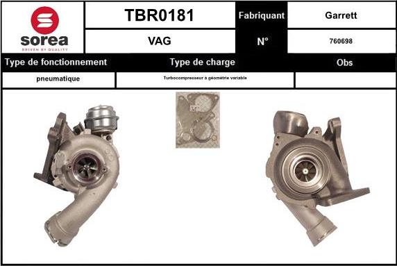 EAI TBR0181 - Turbocompresseur, suralimentation cwaw.fr