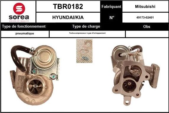 EAI TBR0182 - Turbocompresseur, suralimentation cwaw.fr