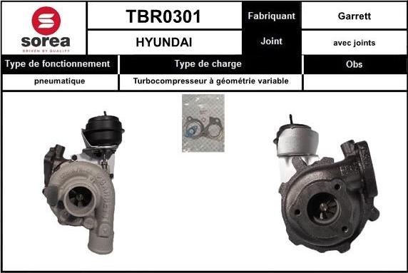 EAI TBR0301 - Turbocompresseur, suralimentation cwaw.fr