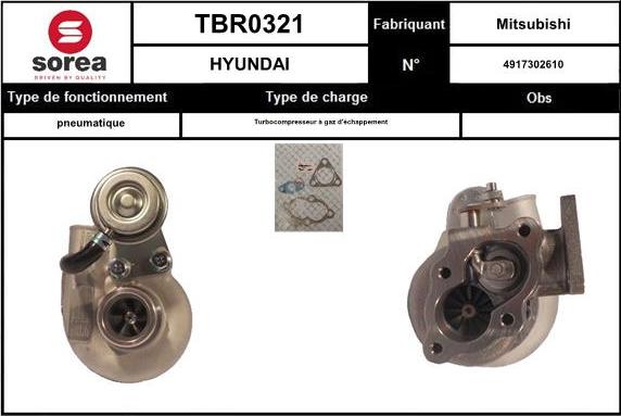 EAI TBR0321 - Turbocompresseur, suralimentation cwaw.fr