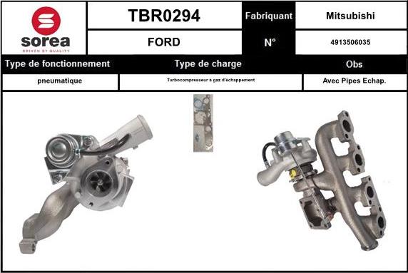 EAI TBR0294 - Turbocompresseur, suralimentation cwaw.fr