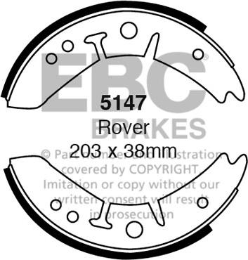 EBC Brakes 5147 - Jeu de mâchoires de frein cwaw.fr