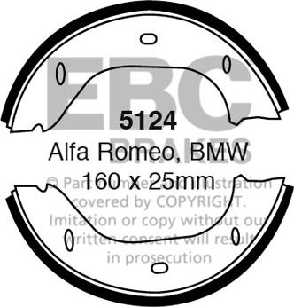 EBC Brakes 5124 - Jeu de mâchoires de frein cwaw.fr