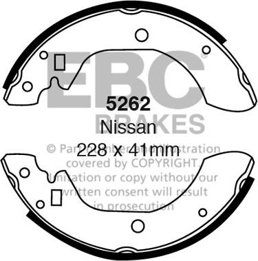 EBC Brakes 5262 - Jeu de mâchoires de frein cwaw.fr