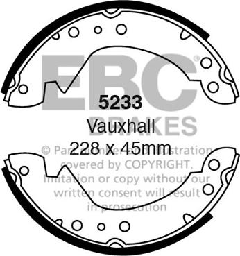 EBC Brakes 5233 - Jeu de mâchoires de frein cwaw.fr