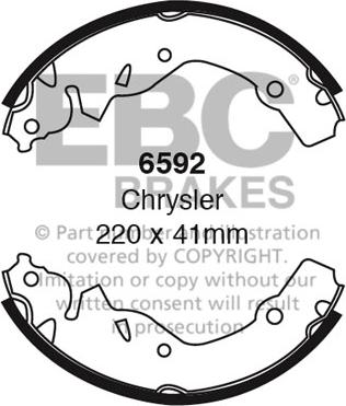 EBC Brakes 6592 - Jeu de mâchoires de frein cwaw.fr