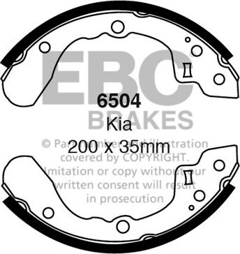 EBC Brakes 6504 - Jeu de mâchoires de frein cwaw.fr