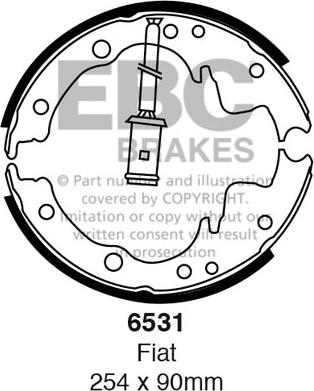 EBC Brakes 6531 - Jeu de mâchoires de frein cwaw.fr