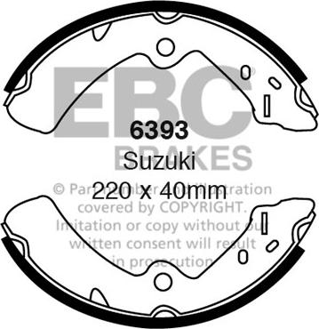 EBC Brakes 6393 - Jeu de mâchoires de frein cwaw.fr