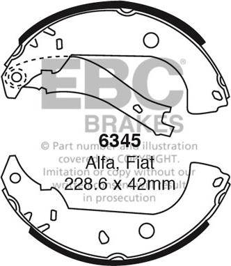 EBC Brakes 6345 - Jeu de mâchoires de frein cwaw.fr