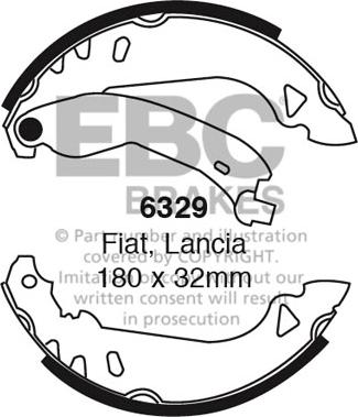 EBC Brakes 6329 - Jeu de mâchoires de frein cwaw.fr