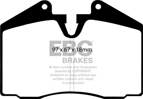 EBC Brakes DP9612 - Kit de plaquettes de frein, frein à disque cwaw.fr