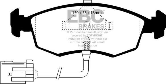 EBC Brakes DP961 - Kit de plaquettes de frein, frein à disque cwaw.fr