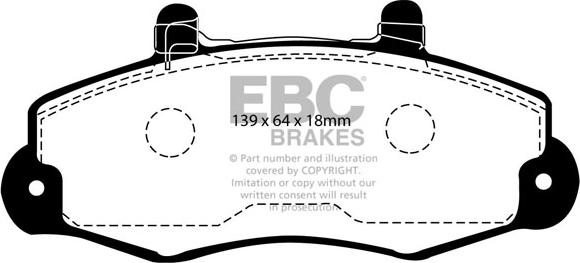 EBC Brakes DP918/2 - Kit de plaquettes de frein, frein à disque cwaw.fr