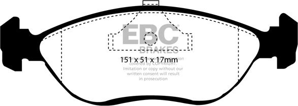 EBC Brakes DP989 - Kit de plaquettes de frein, frein à disque cwaw.fr