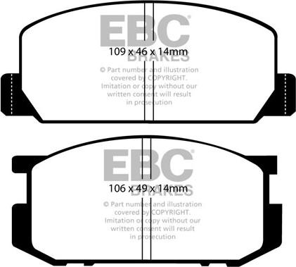 EBC Brakes DP402 - Kit de plaquettes de frein, frein à disque cwaw.fr