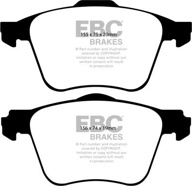 EBC Brakes DP41690R - Kit de plaquettes de frein, frein à disque cwaw.fr