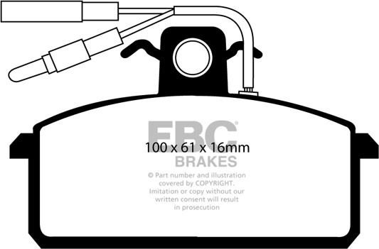 EBC Brakes DP410/2 - Kit de plaquettes de frein, frein à disque cwaw.fr