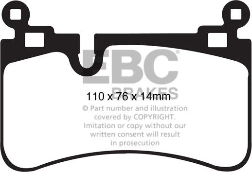 EBC Brakes DP41839R - Kit de plaquettes de frein, frein à disque cwaw.fr