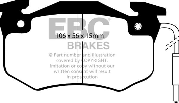 EBC Brakes DP489/2 - Kit de plaquettes de frein, frein à disque cwaw.fr