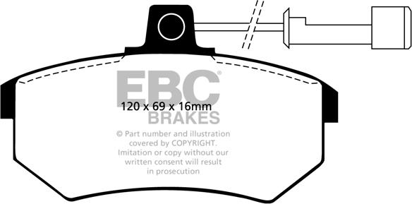 EBC Brakes DP486/2 - Kit de plaquettes de frein, frein à disque cwaw.fr