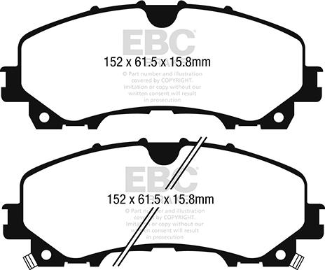 EBC Brakes DP43036R - Kit de plaquettes de frein, frein à disque cwaw.fr