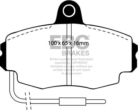 EBC Brakes DP426/4 - Kit de plaquettes de frein, frein à disque cwaw.fr