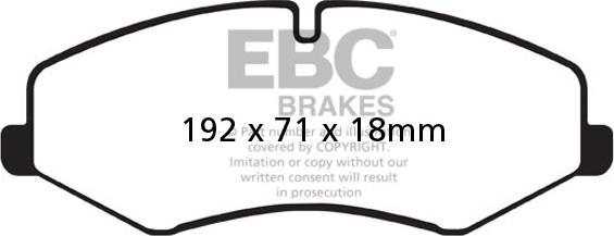 EBC Brakes DP42060R - Kit de plaquettes de frein, frein à disque cwaw.fr