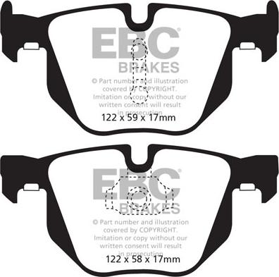 EBC Brakes DP42009R - Kit de plaquettes de frein, frein à disque cwaw.fr