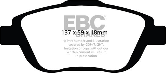 EBC Brakes DP42073R - Kit de plaquettes de frein, frein à disque cwaw.fr