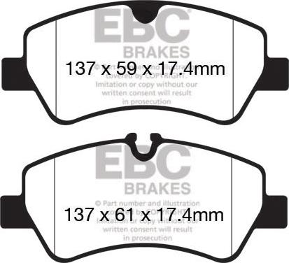 EBC Brakes DPX2152 - Kit de plaquettes de frein, frein à disque cwaw.fr