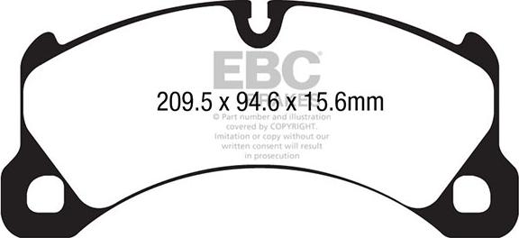 EBC Brakes DP42162R - Kit de plaquettes de frein, frein à disque cwaw.fr