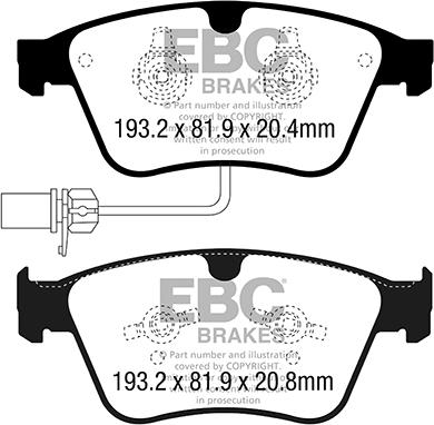 EBC Brakes DP42317R - Kit de plaquettes de frein, frein à disque cwaw.fr