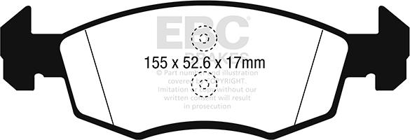 EBC Brakes DP42241R - Kit de plaquettes de frein, frein à disque cwaw.fr