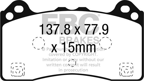 EBC Brakes DP42274R - Kit de plaquettes de frein, frein à disque cwaw.fr