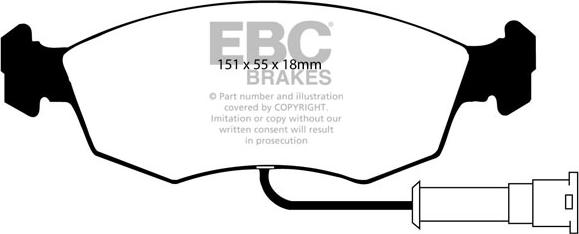 EBC Brakes DP473 - Kit de plaquettes de frein, frein à disque cwaw.fr