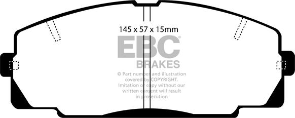 EBC Brakes DP4722R - Kit de plaquettes de frein, frein à disque cwaw.fr