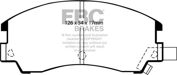 EBC Brakes DP582 - Kit de plaquettes de frein, frein à disque cwaw.fr