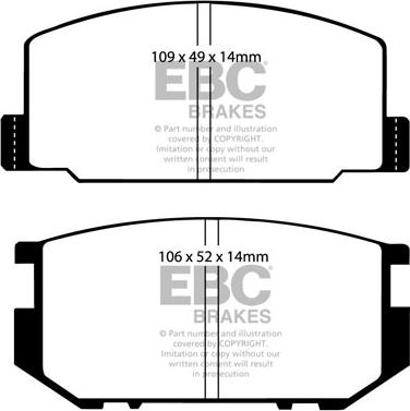 EBC Brakes DP532 - Kit de plaquettes de frein, frein à disque cwaw.fr