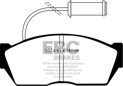 EBC Brakes DP606 - Kit de plaquettes de frein, frein à disque cwaw.fr