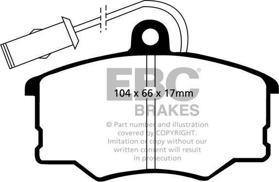 EBC Brakes DP616/2 - Kit de plaquettes de frein, frein à disque cwaw.fr